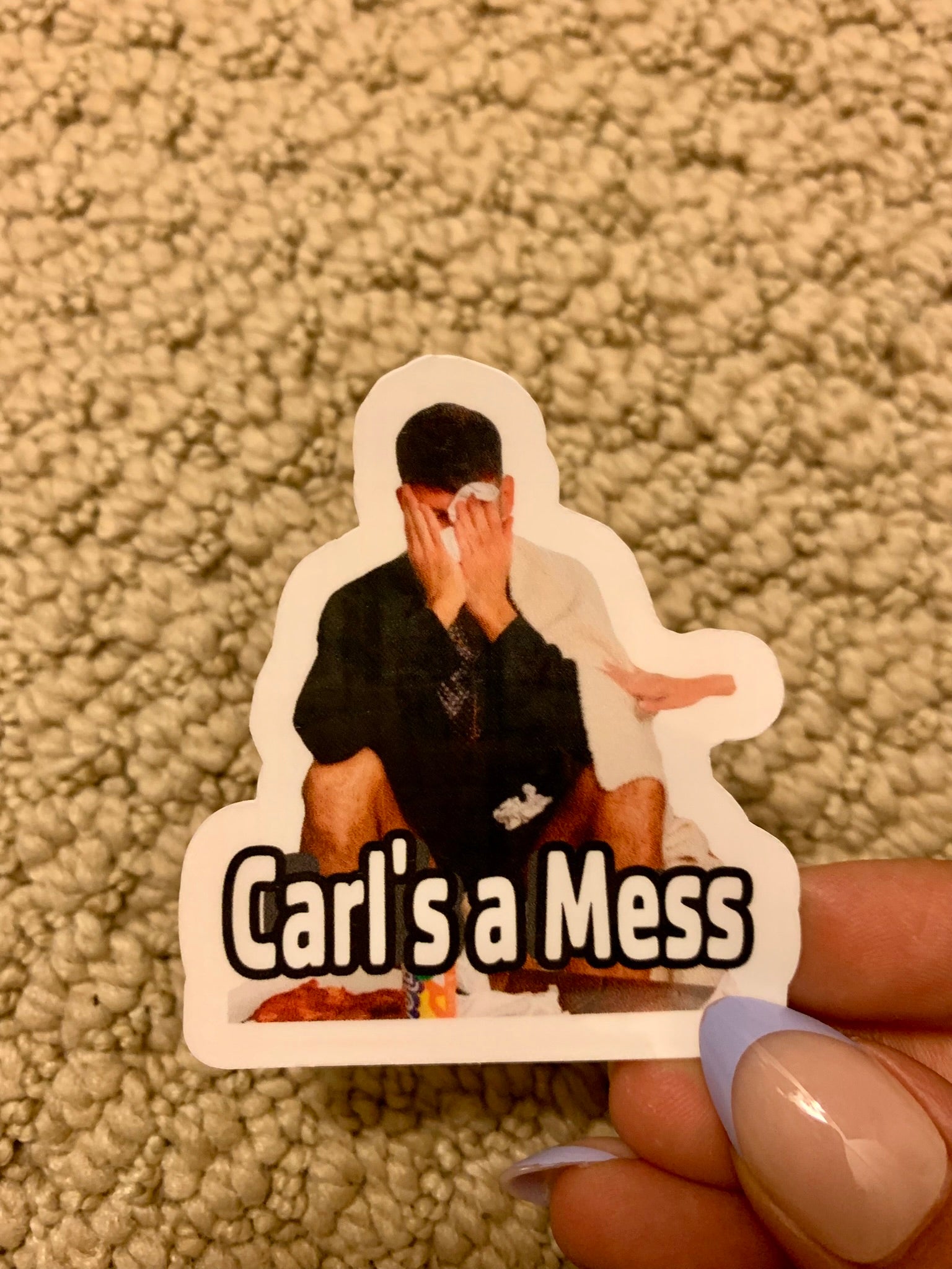 Carl's A Mess Sticker- Photo
